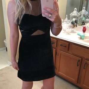 Black Express Velvet Dress! Worn Once!!
